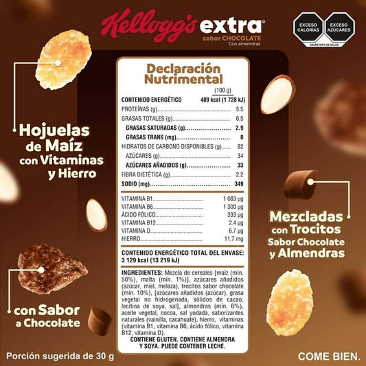 Kellogg's Extra Chocolate & Almond Clusters - 765g (27 oz)