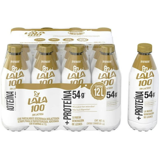 Lala Lactose-Free Milk 100 (12-pack, 1 L each)