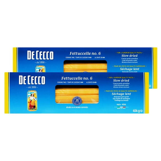 De Cecco Fettuccelle No. 6 Twin Pack, 2 pieces (454 g each)