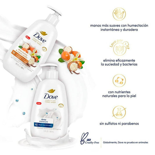 Dove Liquid Hand Soap, 4-pack (2 Deep Moisture & 2 Shea Butter), 355 ml each