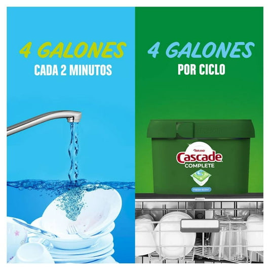 Cascade Complete Dishwasher Detergent ActionPacs 38un