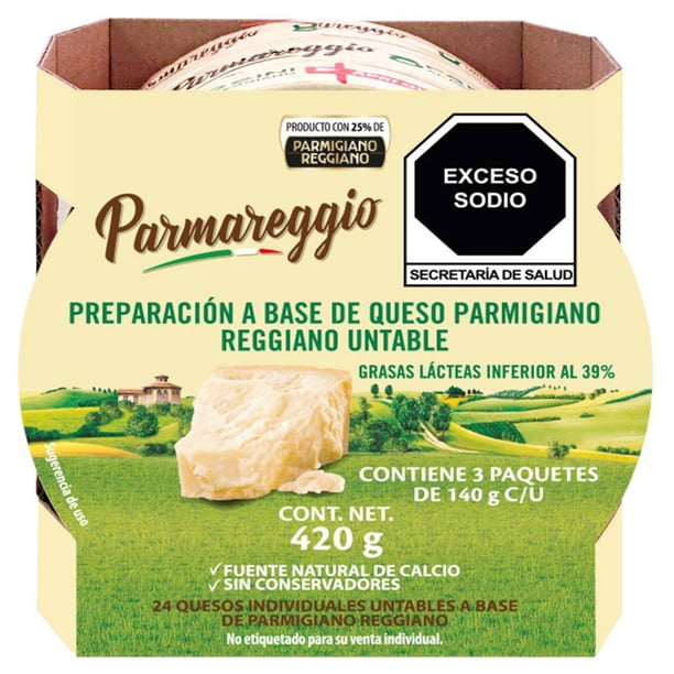 Parmareggio Parmigiano Reggiano Spreadable Cheese Cream (3-Pack / 140 g / 4.9 oz each)