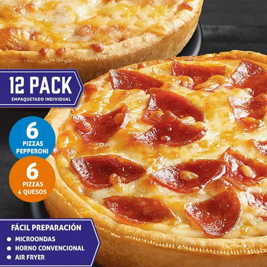 Red Baron Deep Dish Pizza Pepperoni and Four Cheese (12 ct)