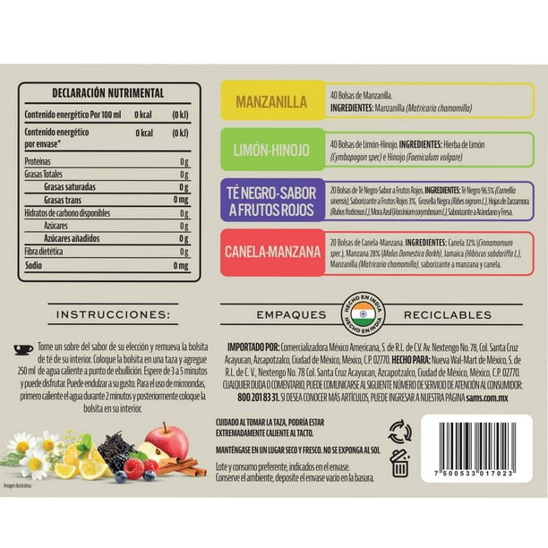 Member's Mark Assorted Tea Bag Pack, 120-count