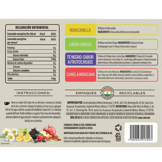 Member's Mark Assorted Tea Bag Pack, 120-count