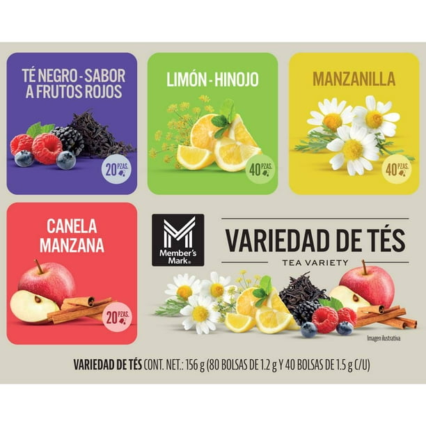 Member's Mark Assorted Tea Bag Pack, 120-count