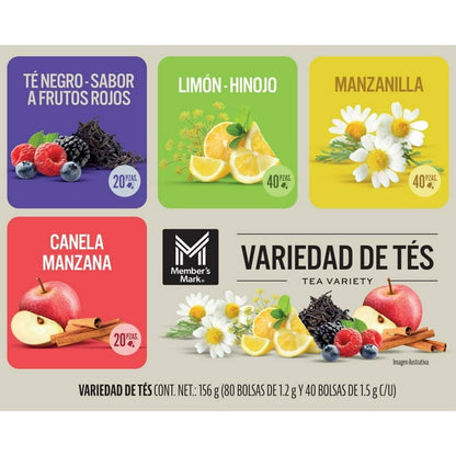 Member's Mark Assorted Tea Bag Pack, 120-count