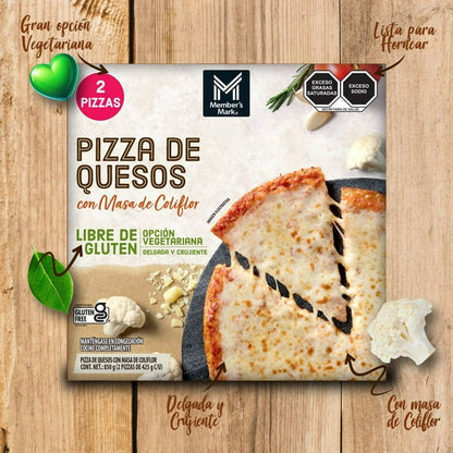 Member's Mark Cheese Pizza with Cauliflower Crust 2-pack (425 g each)