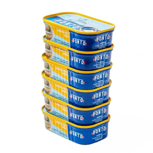 Ponto Sardines in Vegetable Oil, 6-pack (120 g per can)