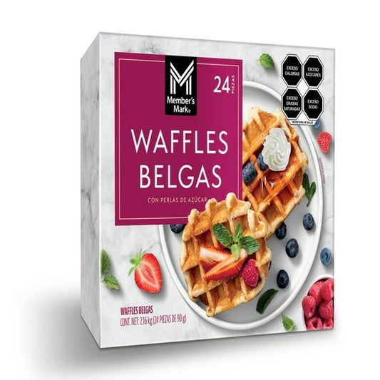 Member's Mark Authentic Belgian Waffles with Pearl Sugar, 24 ct (90g each)