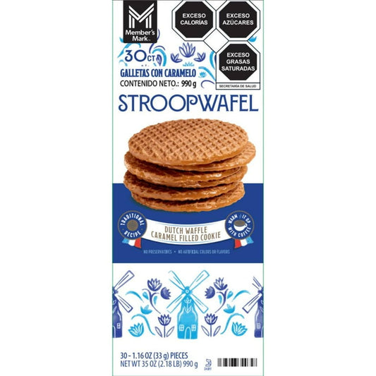 Member's Mark Caramel Cookies Stroopwafel, 30 units
