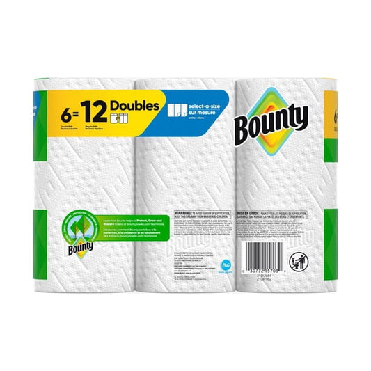 BOUNTY Kitchen Paper Towels - 6 Double Rolls