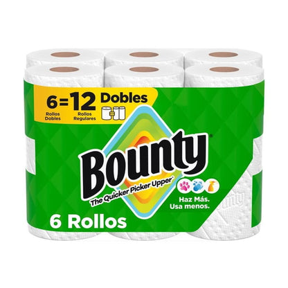 BOUNTY Kitchen Paper Towels - 6 Double Rolls