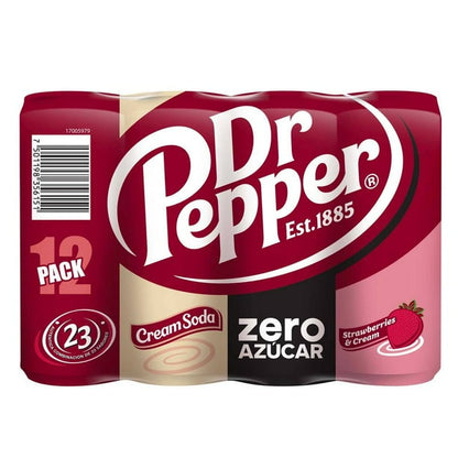 Dr Pepper Assorted Soda Cans, 12-Pack (12 fl oz / 355 ml each)