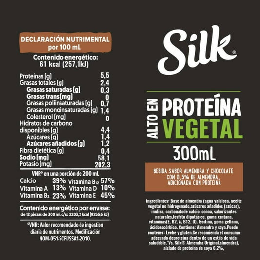 Silk Vegetable Drink Protein Almond Chocolate Flavor 12 / 300 ml