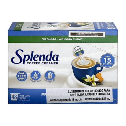 Splenda: French Vanilla Liquid Coffee Creamer - 48 Single-Serve Cups (13ml each)