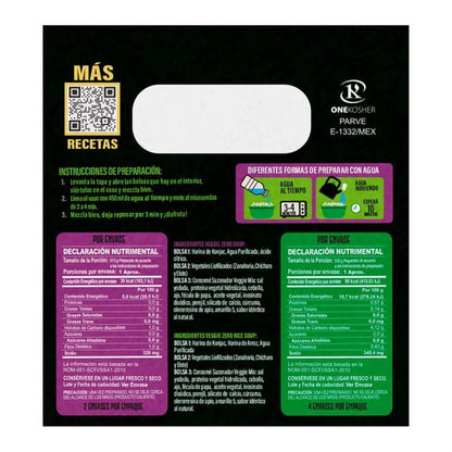 Instant Veggie Mix 2 Konjac Bowls (160 g) + 4 Dry Konjac Rice Bowls (85 g)