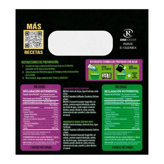 Instant Veggie Mix 2 Konjac Bowls (160 g) + 4 Dry Konjac Rice Bowls (85 g)