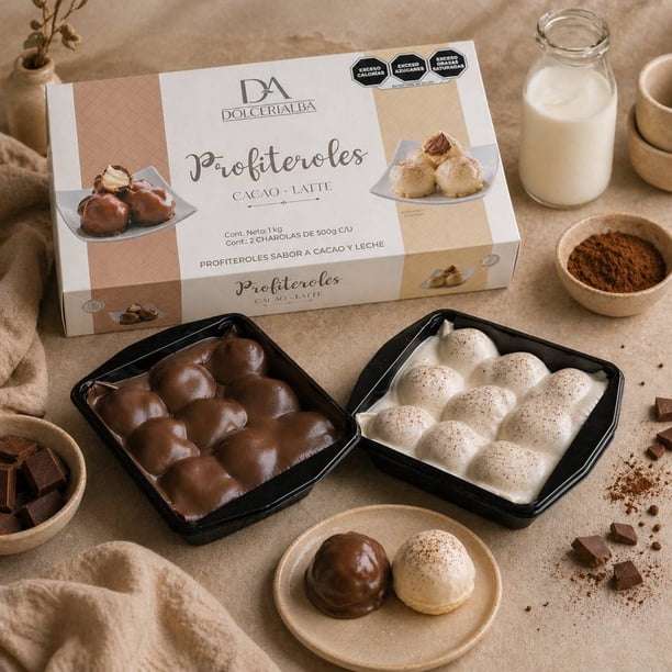 Dolceria Alba Italian Profiteroles - 2 Packs of 500 g *Seasonal product