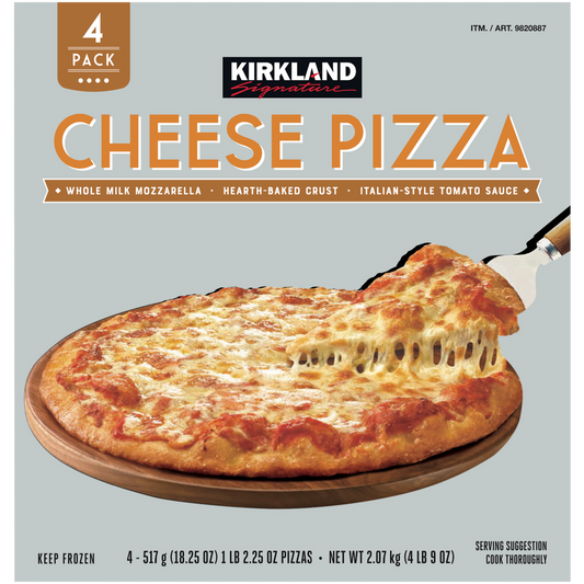 Kirkland Signature Cheese Pizza, 18.25 oz, 4 ct