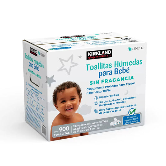 Kirkland Signature Baby Wipes, Fragrance Free, 900 ct