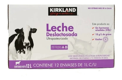 Kirkland Signature Ultra-Pasteurized Lactose-Free Milk (12-pack, 1 L each)