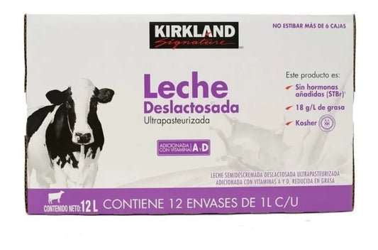 Kirkland Signature Ultra-Pasteurized Lactose-Free Milk (12-pack, 1 L each)