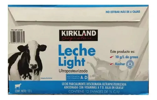 Kirkland Signature Ultra-Pasteurized Light Milk (12-pack, 1 L each)