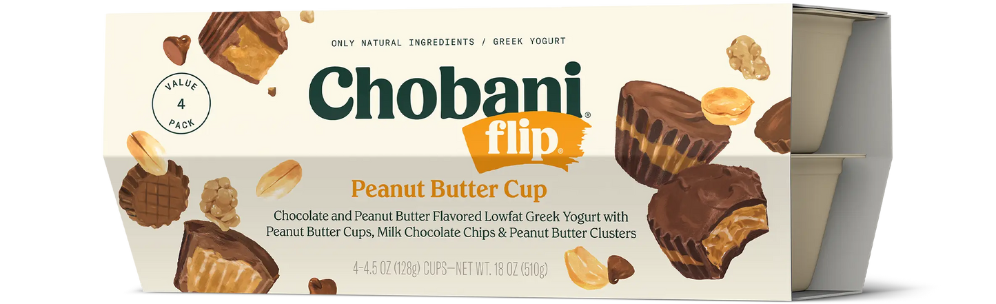 Chobani Flip  Peanut Butter Cup (4 Pack 128 grs)