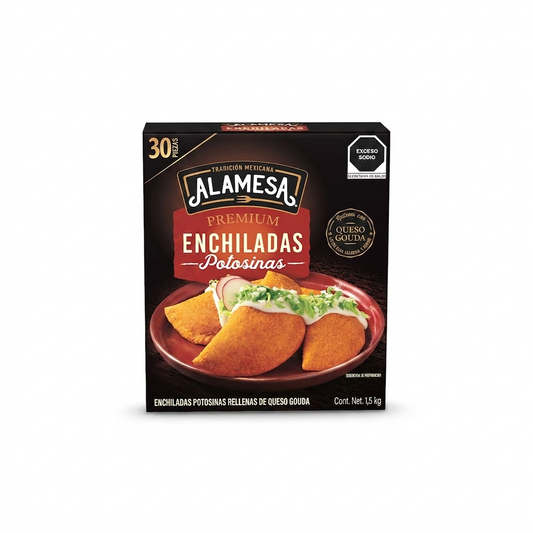 Alamesa Enchiladas Potosinas Stuffed with Gouda Cheese – 30 Pieces (1.5 kg)