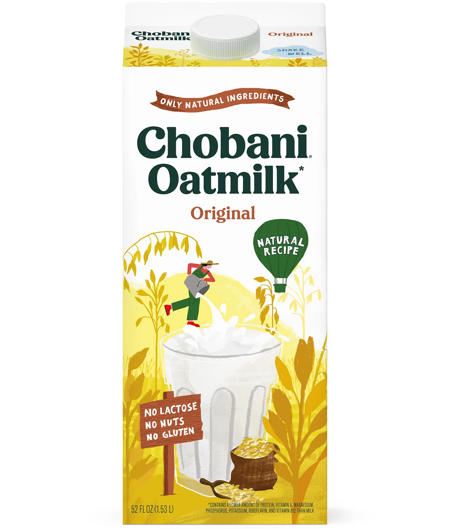 Chobani Oatmilk Plain - Plant-Based & Dairy-Free (1.53L / 52 fl oz)