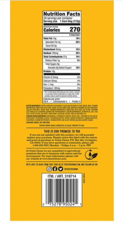 Foster Farms Corn Dogs (3.17 kg)