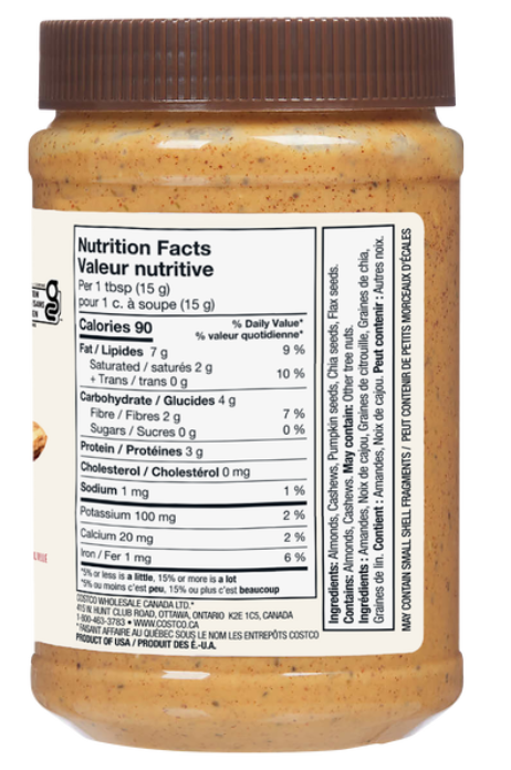 Kirkland Signature Mixed Nut Butter 765 g