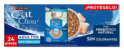 Cat Chow Hydrodefense Plus+ wet cat food, fish, Adult (24 x 85 g)
