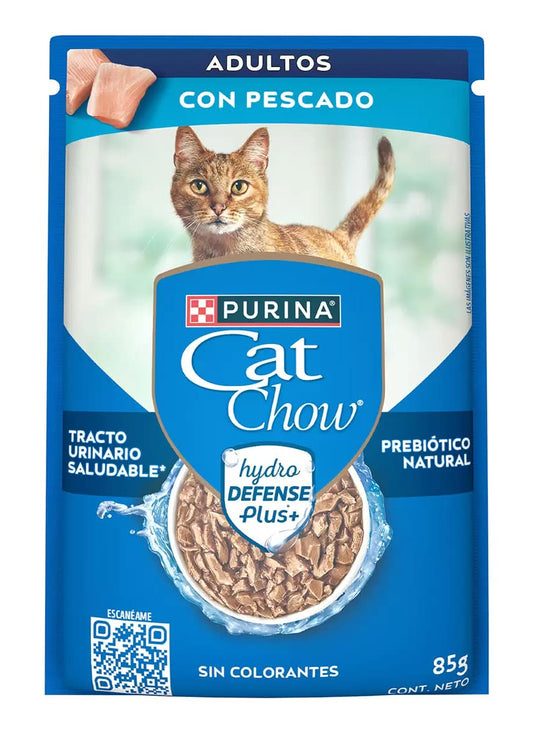 Cat Chow Hydrodefense Plus+ wet cat food, fish, Adult (24 x 85 g)