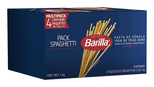 Barilla Spaghetti No.5 / 4 packs of 1kg each