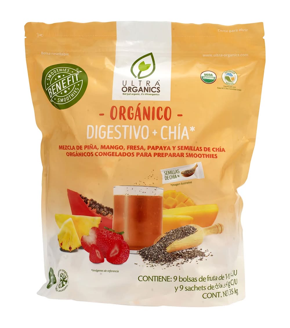 Ultraorganics  Digestive Support Frozen Fruit Blend with Chia Seeds (18 Count)