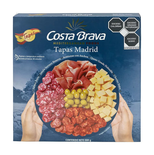 Costa Brava Tapas Platter: Salami, Serrano Ham, Olives, Gouda Cheese & Chorizo