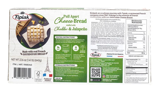 Tipiak Cheddar & Jalapeño Stuffed Bread 640 g