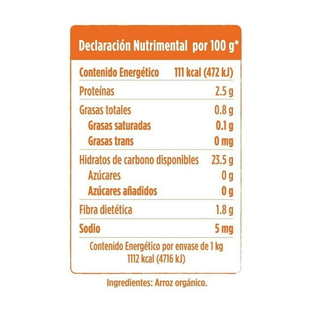Campo Vivo Organic Whole Grain Brown Rice - 1kg (2.2 lbs)