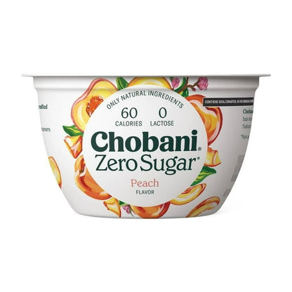 Chobani: Zero Sugar Peach Greek Yogurt - 150g (5.3 oz)