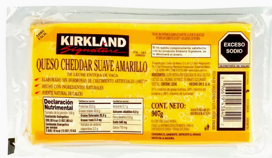 Kirkland Signature Mild Yellow Cheddar Cheese (907 g)