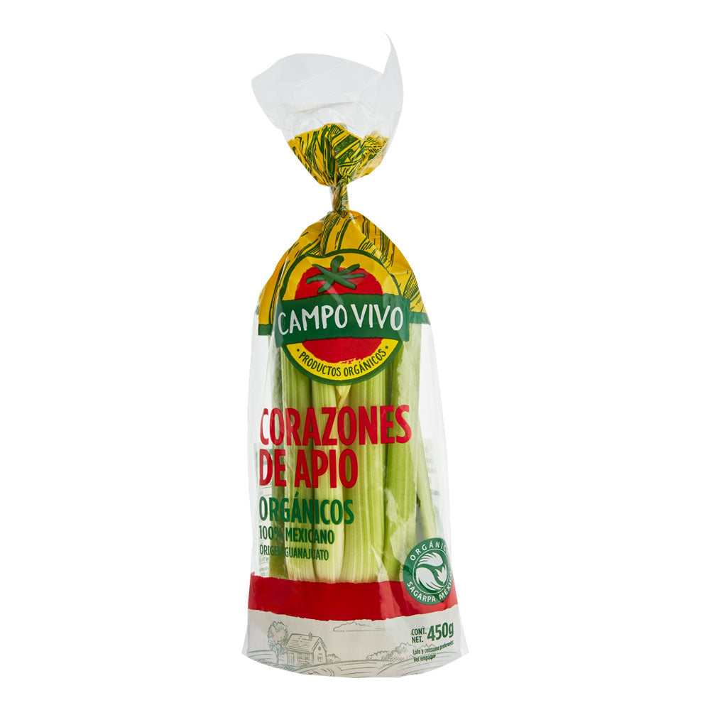 Campo Vivo Organic Celery Hearts - 450g (1 lb) Pack