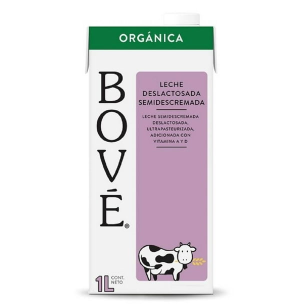 Bové: Organic Lactose-Free Semi-Skimmed Milk - 1 Liter (Shelf-Stable)