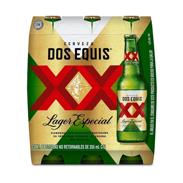 Dos Equis Pale Lager Beer - 6 count/325 ml