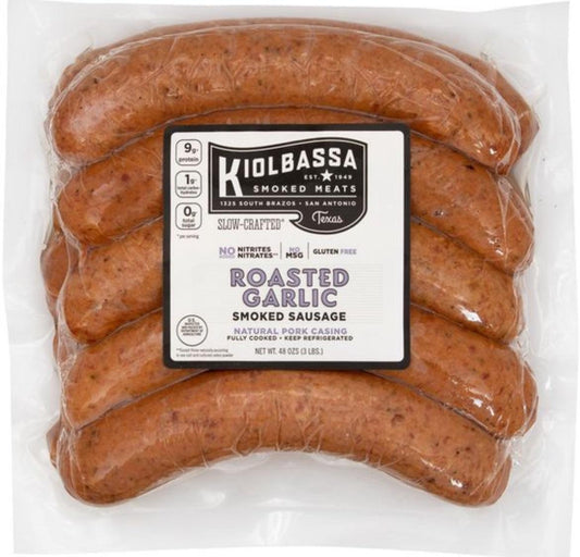 Kiolbassa Roasted Garlic Smoked Sausage (952 g)