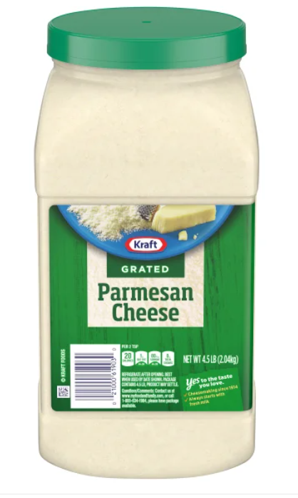 Kraft, Grated Parmesan Cheese 4.5 lbs