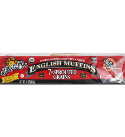 Food for Life Sprouted 7-Grain English Muffins - Frozen (454g)