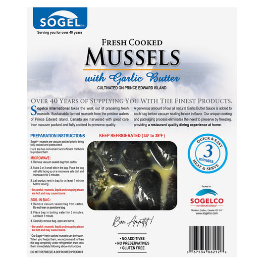 Sogel Fresh Cooked Mussels, 1 lb, 2-count