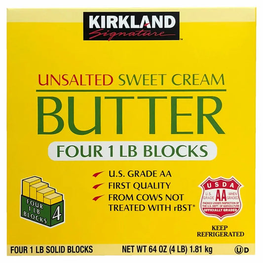 Kirkland Signature Unsalted Sweet Cream Butter (4 ct)